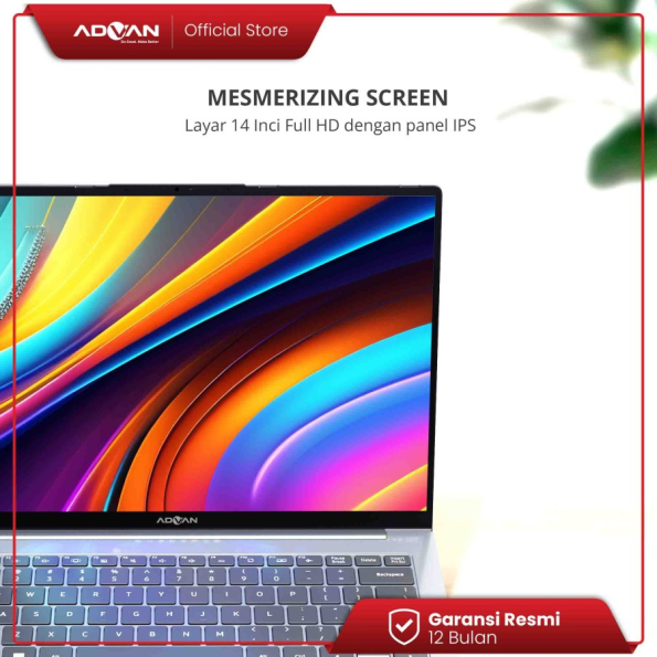 ADVAN Notebook Laptop Workpro Intel I5 14'' FHD IPS 8GB 256GB Win 11 - Gold - Image 4