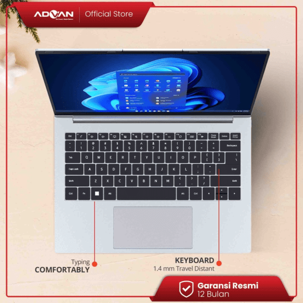 ADVAN Notebook Laptop Workpro Intel I5 14'' FHD IPS 8GB 256GB Win 11 - Gold - Image 7