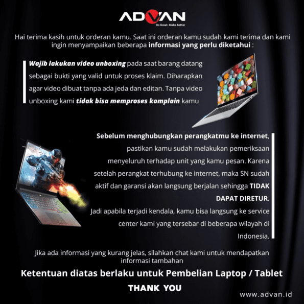 ADVAN Notebook Laptop Workpro Intel I5 14'' FHD IPS 8GB 256GB Win 11 - Gold - Image 8