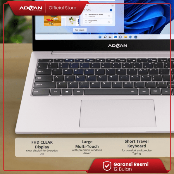 ADVAN Laptop Notebook Soulmate 14 inch FHD IPS INTEL i3 8GB+256GB WDS - Image 3
