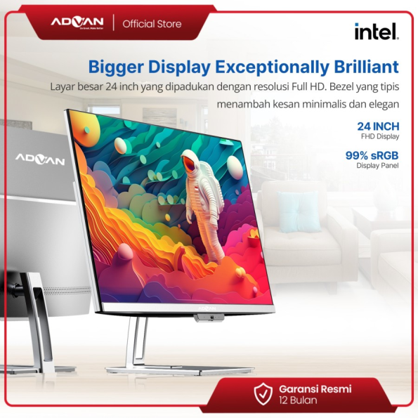 Advan All In One PC AIO OnePC Intel i5 8+512GB Windows 11 - Image 6