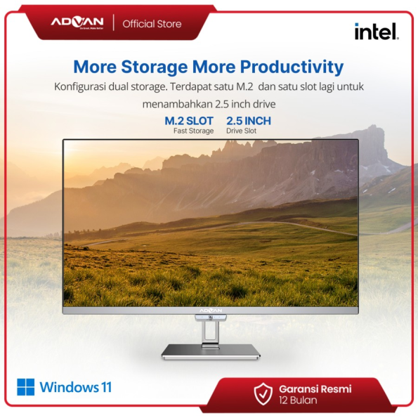 Advan All In One PC AIO OnePC Intel i5 8+512GB Windows 11 - Image 7