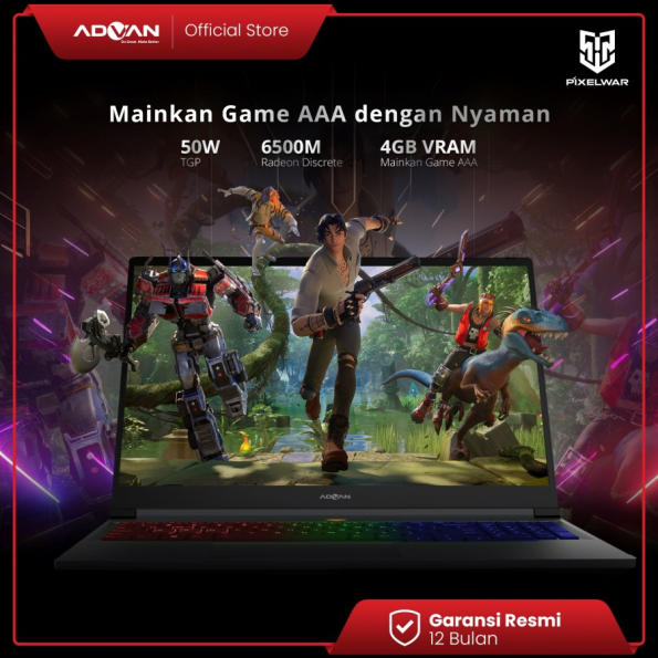 ADVAN Laptop Gaming Pixelwar AMD RYZEN 5 6600H 16" 2.5K IPS 16GB 512GB - Image 6