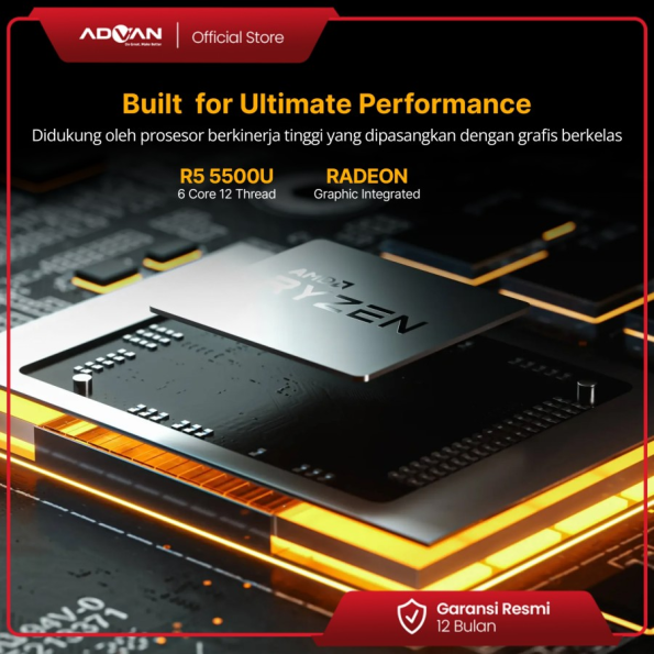 Advan All In One PC AIO OnePC AMD Ryzen 5 5500 U 8GB/512GB Windows 11 - Image 4