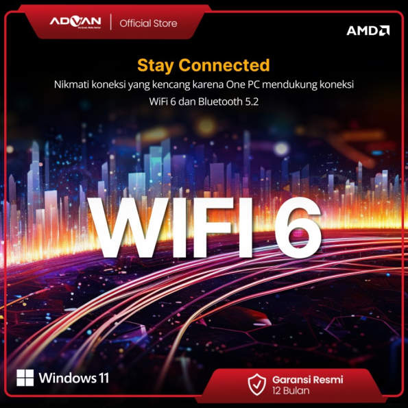 Advan All In One PC AIO OnePC AMD Ryzen 5 5500 U 8GB/512GB Windows 11 - Image 8