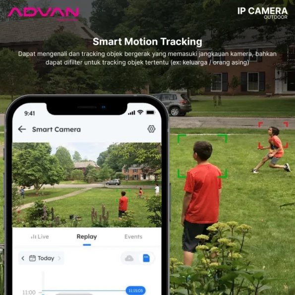 ADVAN Smart AI CCTV Outdoor OD3 Smart IP Camera Waterproof 3MP 2K Smart IP IP65 WIFI PTZ - Image 3