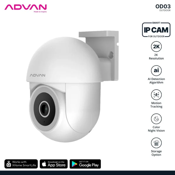 ADVAN Smart AI CCTV Outdoor OD3 Smart IP Camera Waterproof 3MP 2K Smart IP IP65 WIFI PTZ - Image 7