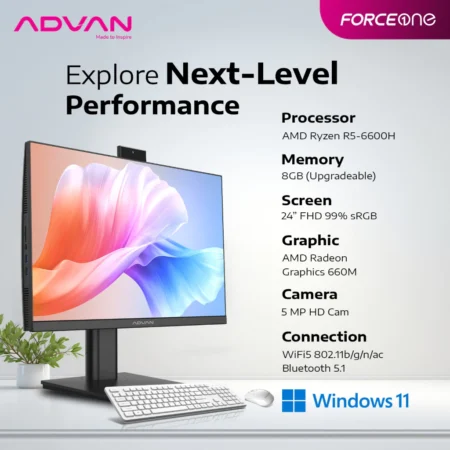 Advan Force Onepc | All In One Pc Amd Ryzen 5 6600h 8gb/512gb Windows 11