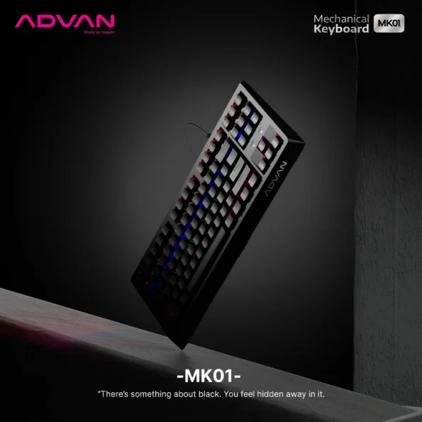 Mechanical Keyboard Advan MK01 Gaming Keyboard TKL 87 KeysRainbow Backlit - Garansi 1 Tahun - Image 4