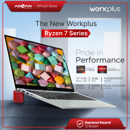 ADVAN Workplus AMD R7 7735HS 16GB 512GB 14" FHD IPS FingerPrint