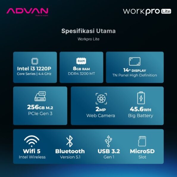 ADVAN Workpro Lite  i3 - Image 3