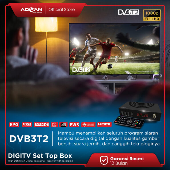 SET TOP BOX ADVAN STB DVBT2 DIGIBOX TV DIGITAL SNI MENDUKUNG YOUTUBE - Image 2