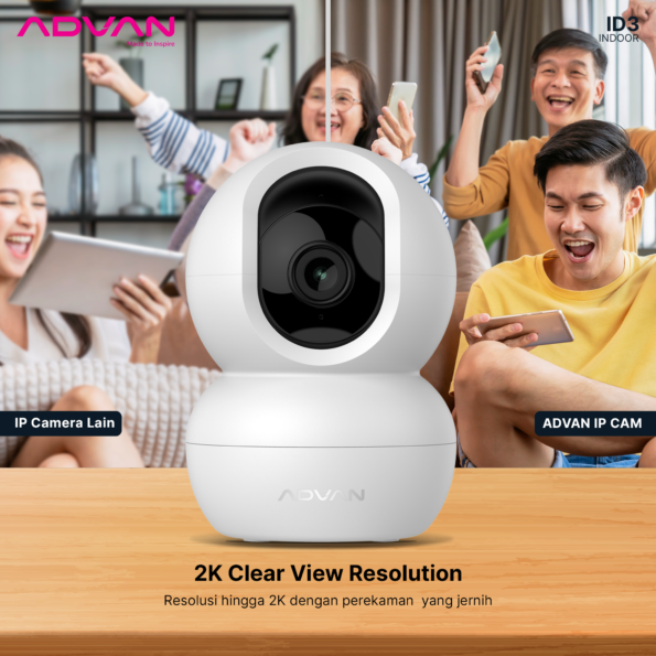 ADVAN Smart IP Camera ID3 CCTV 3MP 2K Indoor CCTV WIFI PTZ - Image 12