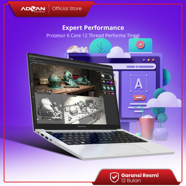 ADVAN Workplus AMD R7 7735HS 16GB 512GB 14" FHD IPS FingerPrint - Image 8