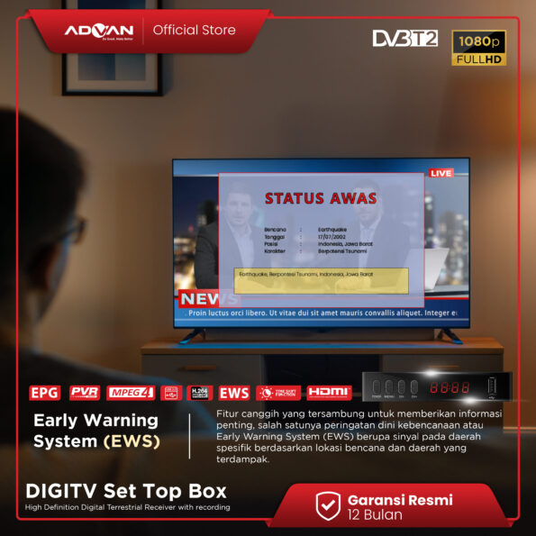 SET TOP BOX ADVAN STB DVBT2 DIGIBOX TV DIGITAL SNI MENDUKUNG YOUTUBE - Image 4