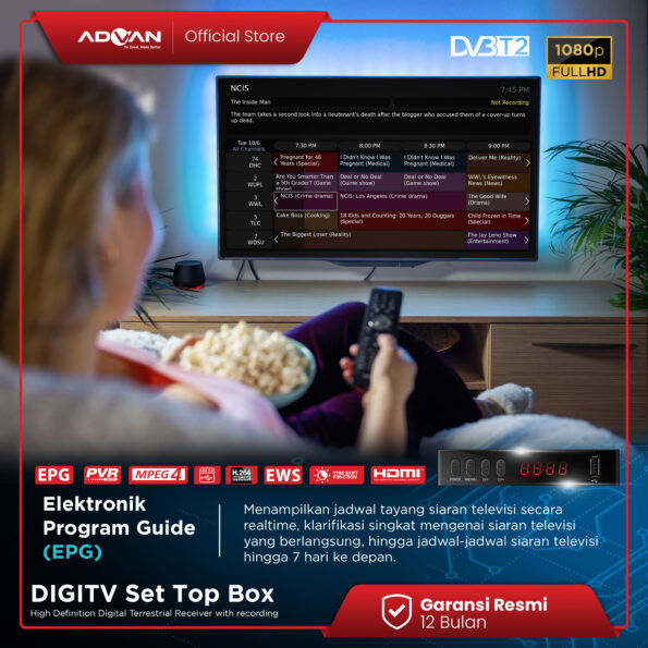 SET TOP BOX ADVAN STB DVBT2 DIGIBOX TV DIGITAL SNI MENDUKUNG YOUTUBE - Image 6