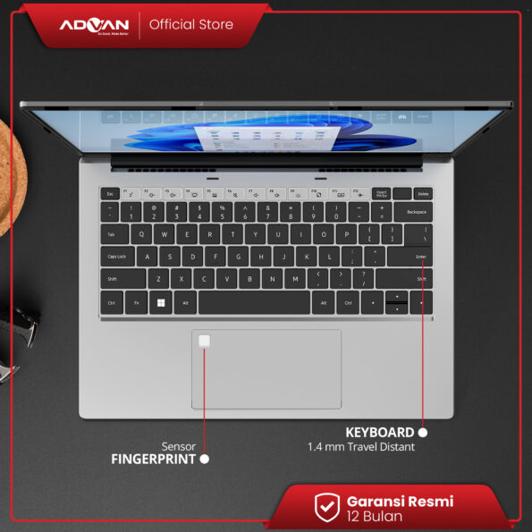 ADVAN Workplus AMD R7 7735HS 16GB 512GB 14" FHD IPS FingerPrint - Image 5