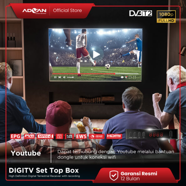 SET TOP BOX ADVAN STB DVBT2 DIGIBOX TV DIGITAL SNI MENDUKUNG YOUTUBE - Image 7