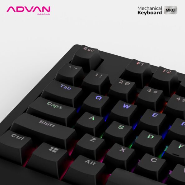 Mechanical Keyboard ADVAN MK01 Gaming Keyboard TKL Rainbow Backlit - Image 2