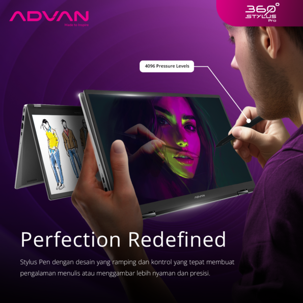 ADVAN 360 Stylus Pro Laptop 2 in 1 Intel Core i3-1215U 14" inch IPS FHD Touchscreen 8GB/256GB Windows 11 - Image 9