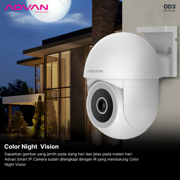 ADVAN Smart IP Camera OD3 CCTV 3MP 2K Outdoor Waterproof IP65 CCTV WIFI PTZ - Image 8