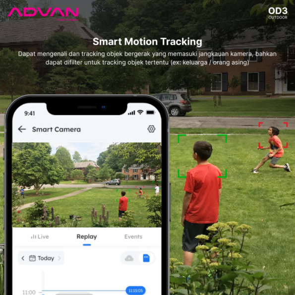 ADVAN Smart IP Camera OD3 CCTV 3MP 2K Outdoor Waterproof IP65 CCTV WIFI PTZ - Image 7