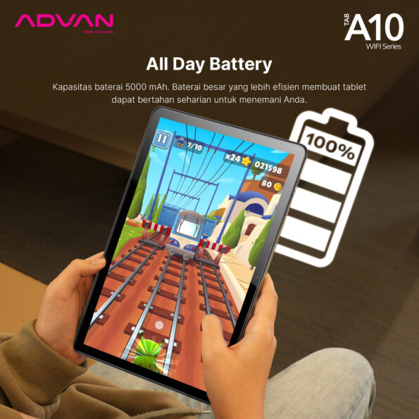 ADVAN TAB A10 Wifi 4GB/64GB 10.1”IPS Screen Tablet Android 14 - Image 5