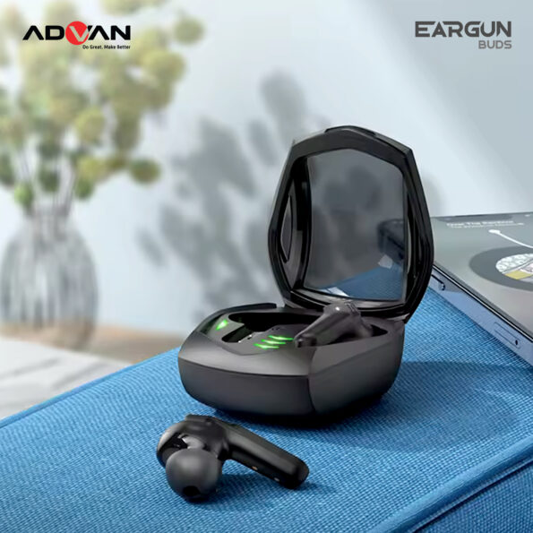 True Wireless Earphone Gaming Advan Eargun Buds Bluetooth 5.3 Earbuds TWS - Image 2