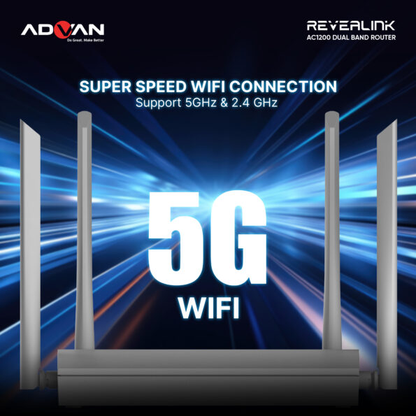 Advan Router Wifi5 Revealink Dual Band Router Wireless AC1200 Wifi Gigabit MU-MIMO IPV6- Garansi 1 tahun - Image 6