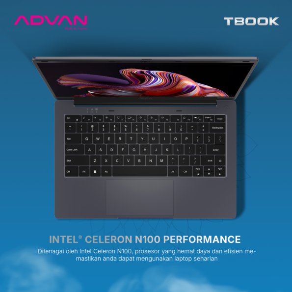 ADVAN TBOOK Intel N100 4GB/128GB 14" HD Laptop Notebook Free Windows 11 Upgradeable - Image 3