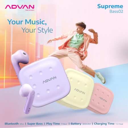 ADVAN TWS SupremeBass 02 True Wireless Bluetooth V5.4 Earphone