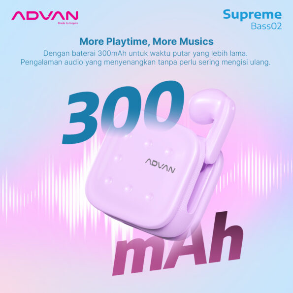 ADVAN TWS SupremeBass 02 True Wireless Bluetooth V5.4 Earphone - Image 5