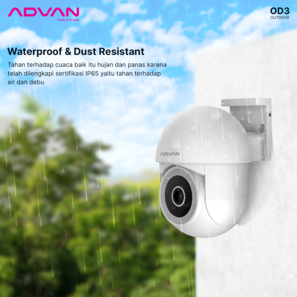 ADVAN Smart IP Camera OD3 CCTV 3MP 2K Outdoor Waterproof IP65 CCTV WIFI PTZ - Image 9