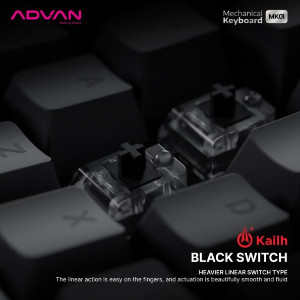 Mechanical Keyboard ADVAN MK01 Gaming Keyboard TKL Rainbow Backlit - Image 7