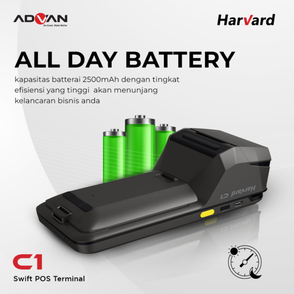 Advan Harvard C1 Mobile POS printer Mesin Kasir OS Android 2+16GB 4G LTE - Image 4
